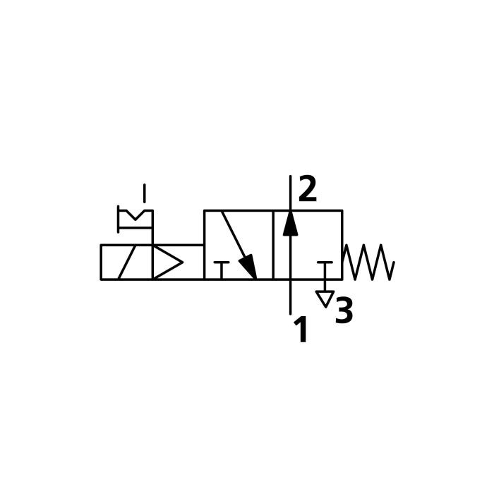 RIEGLER 3/2-Wegeventil, elektropneumat., monostabil, G 1/4, NO, 24 V DC_3