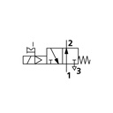 RIEGLER 3/2-Wegeventil, elektropneumat., monostabil, G 1/4, NO, 24 V DC_3