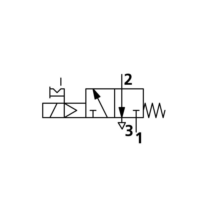 RIEGLER 3/2-Wegeventil, elektropneu., monostabil, G 1/8, NC, 230 V, 50 Hz_3