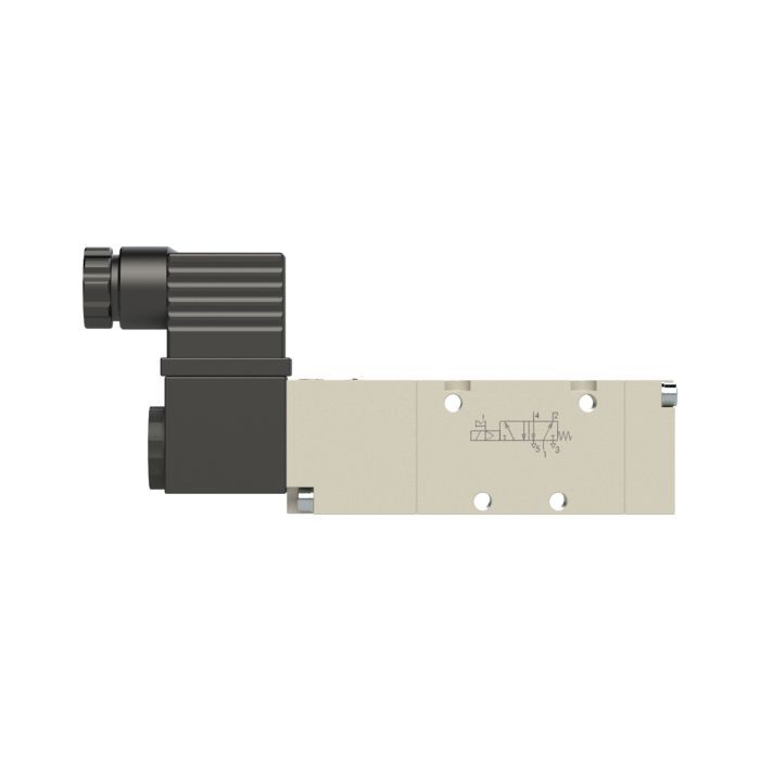 RIEGLER 5/2-Wegeventil, elektropneumat., monostabil, G 1/4, 24 V DC_2