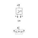 RIEGLER Pneumatik Logikelement, OR, Technopolymer, DN 2,7_1