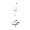 RIEGLER Pneumatik Logikelement, YES, Technopolymer, DN 2,7_1
