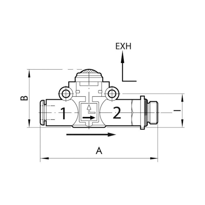 RIEGLER Schnellentlüftungsventil Schalld. G1/4 (Ausg.) - Schl.8 (Eing.)_1