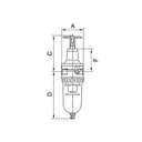 RIEGLER Filterregler »Standard«, mit Polycarbonatbehälter, BG 1, G 3/8, Zeichnung