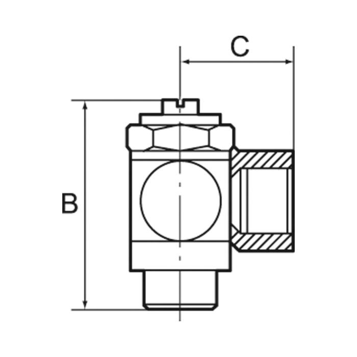 RIEGLER Drosselventil, Drosselung beidseitig (»B«), G 1/2 IG, G 1/2_1