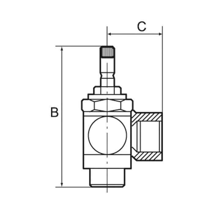 RIEGLER Drosselventil, beidseitige Drosselung (B), M5 IG, M5_3