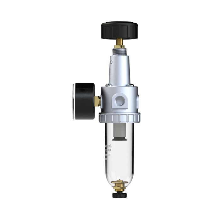 RIEGLER Filterregler »Standard«, mit Polycarbonatbehälter, BG 3, G 1/2, Seitenansicht