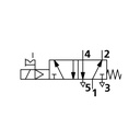 RIEGLER 5/2-Wegeventil, elektropneumat., monostabil, G 3/8, 24 V DC, Zeichnung