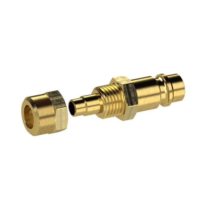 RIEGLER Nippel für Kupplungen NW 7,2 - NW 7,8, MS blank, für Schlauch 6x4_3