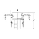 RIEGLER Kamlok-Schnellkupplungsdose, Typ C, ES, LW 25, für Stecker-Ø 37_1