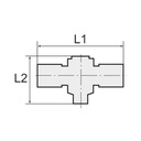 RIEGLER T-Steckverschraubung »click-clock«, drehbar, G 1/4 a., Schl-Ø 10_1