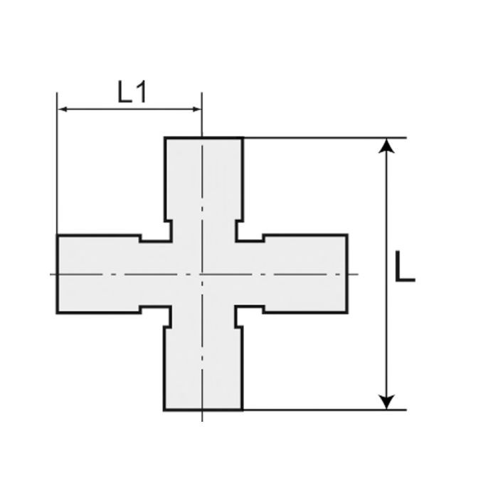 RIEGLER X-Steckverbindung »click-clock« Schlauch-Außen-Ø 8, Messing vern._1