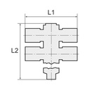 RIEGLER T-Mehrfachverteiler 4-fach »click-clock«, drehbar, M5 außen Ø 4mm_1