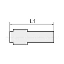 RIEGLER Gerade Steckverbindung »metallica« Stecknippel red. Schlauch-Ø 10_1