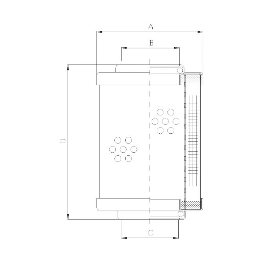 FILTREC Hydraulikfilterelement WP766_Zeichnung