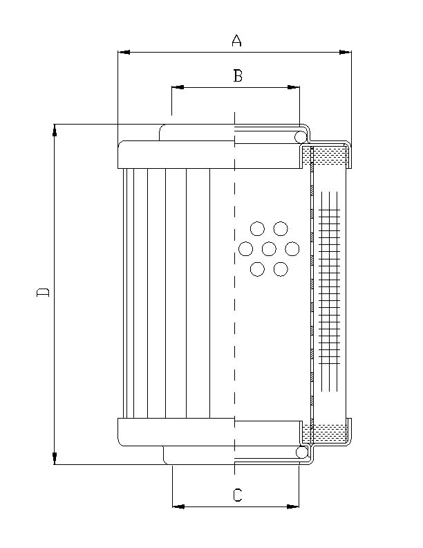 FILTREC Hydraulikfilterelement WP766_Zeichnung