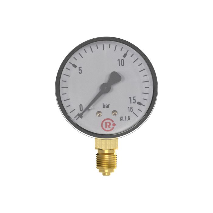 RIEGLER Standardmanometer, Kunststoffgeh., G 1/4 unten, -1/0,0 bar, Ø 63_Front