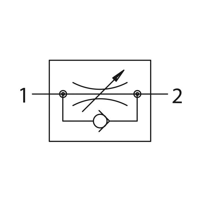 RIEGLER Drosselrückschlagventil »Blaue Serie«, Zuluftdros., M5 a. Ø 4mm_2