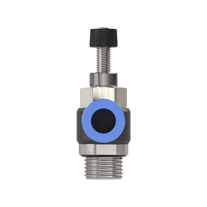 RIEGLER Drosselrückschlagven»Blaue Serie« Abluftdros. G1/2 a. 15bar Ø12mm_1