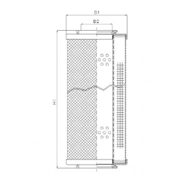 FILTREC Ersatzfilterelement für SF-Filter HY90714_Zeichnung