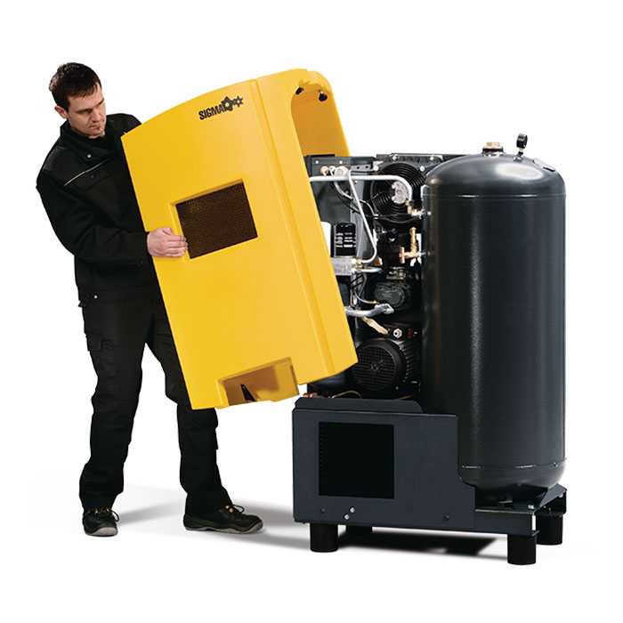 KAESER Schraubenkompressor SXC 8-8 SC3 inkl. Kältetrockner und Behälter_Aufbau