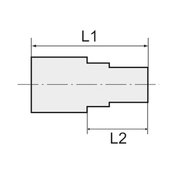 RIEGLER Gerade Aufschraubverschraubung G 1/8 i., für Schlauch 6/8 mm, PA_1