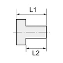 RIEGLER Reduziernippel, R 1/2 a., G 1/4 i., SW 22, Messing vernickelt_3
