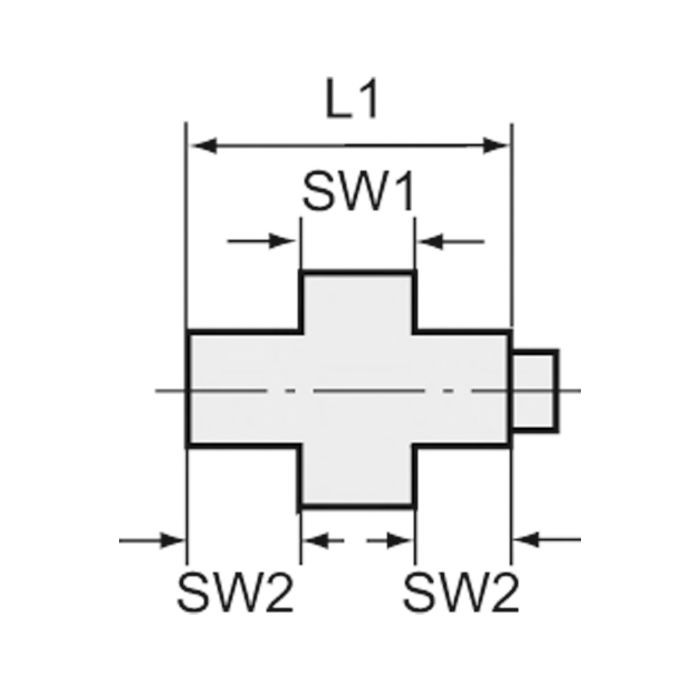 RIEGLER Lösb. Doppelgewindenippel, IG/AG, flach dichtend G 1/8, ES 1.4408_1
