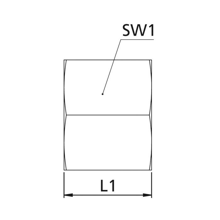 RIEGLER Überwurfmutter M12x1,0, Rohr-Außen-Ø 8 mm, SW1 14, Stahl verzinkt_1