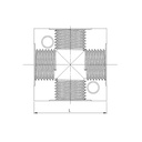 RIEGLER Kreuz-Verteiler, G 3/8 Aluminium, SW 25_1