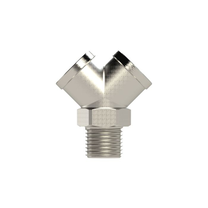 RIEGLER Verteiler, 2fach, R 1/4 AG, Abgänge 2 x G 1/4 IG, Messing vern._1