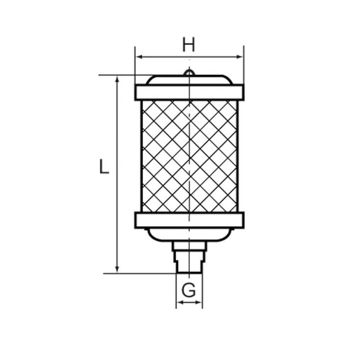 RIEGLER Hochleistungsschalldämpfer, Alu, Lochblech Stahl verzinkt, G 1_2