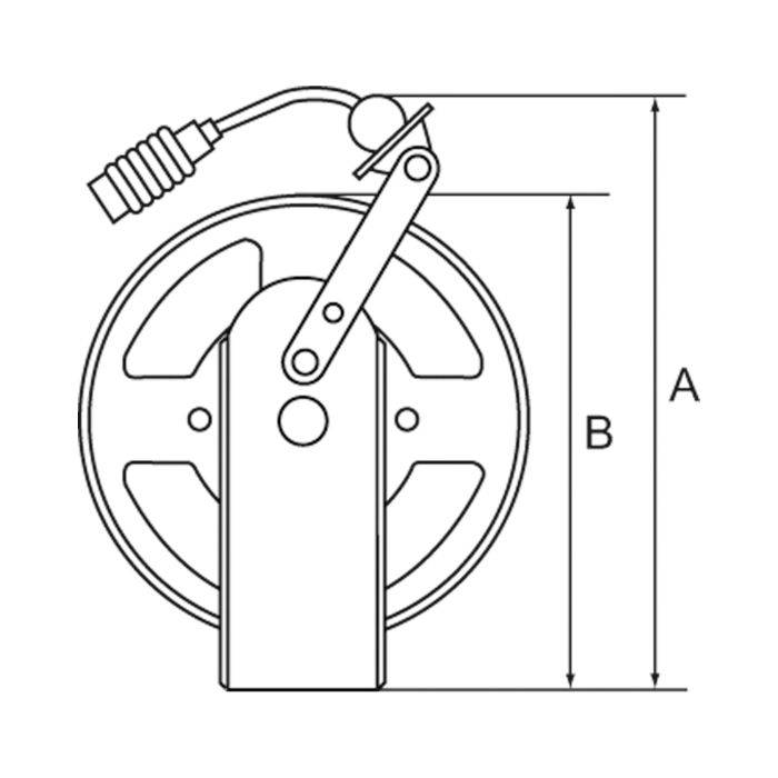 RIEGLER Schlauchaufroller, Druckluft/Wasser, PU-Schl. ø10x6,5, Länge 10 m_1