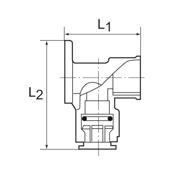 RIEGLER Wandwinkel, Messing, »speedfit« 1/2 BSP, für Rohr Außen-ø 15 mm_1