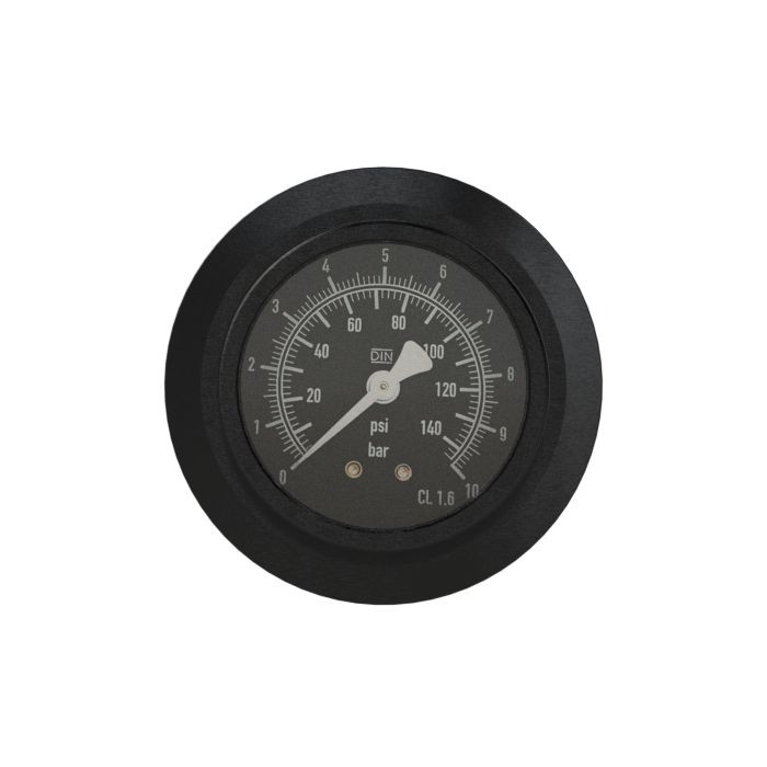 RIEGLER Manometer, 0 - 10 bar/140 psi, ø 63 mm, G 1/4, hinten_1