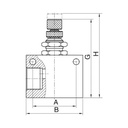 RIEGLER Drosselrückschlagventil »ASC«, in Blockform, Aluminium, G 1/2_1