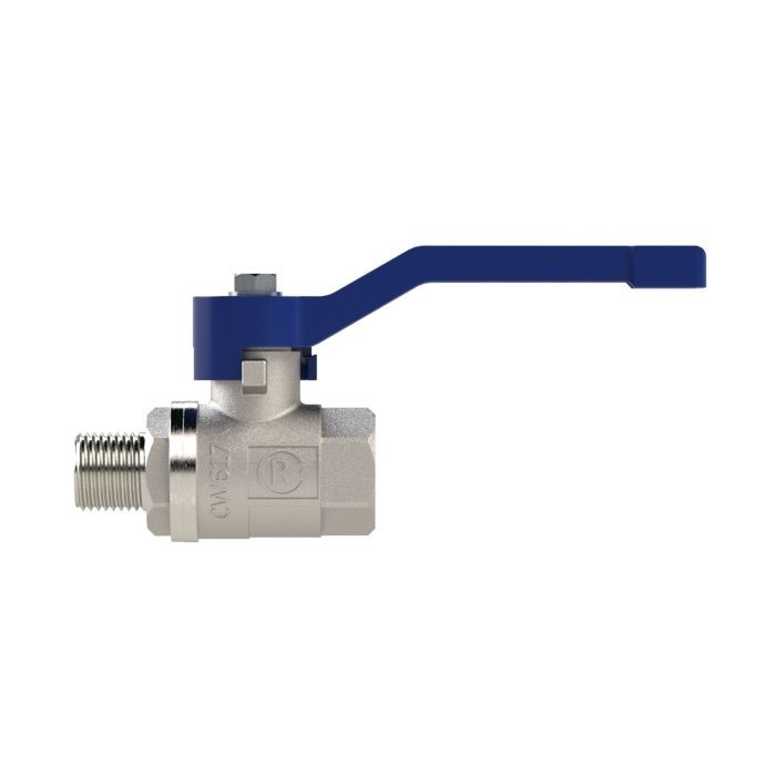 RIEGLER Kugelhahn »valve line«, Handhebel blau, MS vern., IG/AG, G 1_2