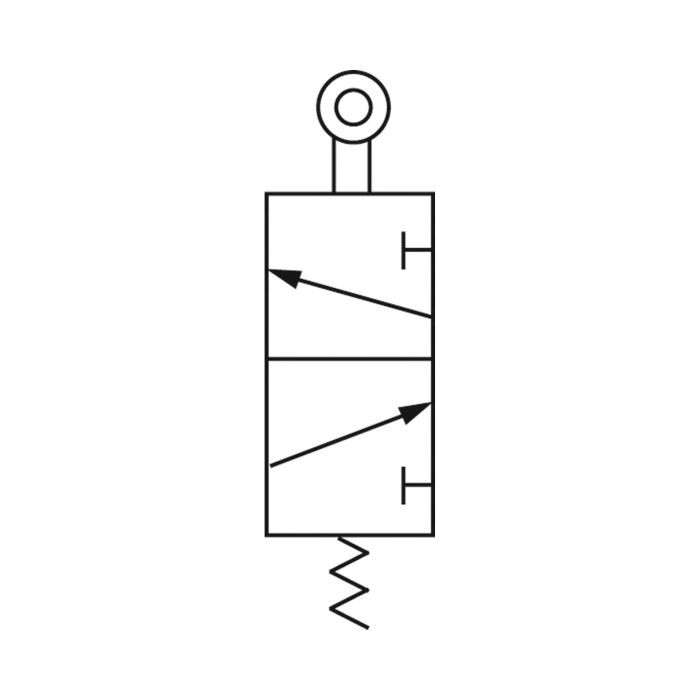 RIEGLER 3/2-Wegeventil, mechanisch betätigt, »M3«, Rollenhebel, NC, G 1/4_1