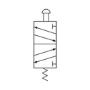 RIEGLER 5/2-Wegeventil, manuell »M5«, Pilztaster, monostabil, G 1/4, schw_1