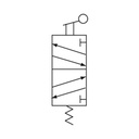 RIEGLER 5/2-Wegeventil, manuell »M5«, Drehhebel k., monost., G 1/8, grün_1