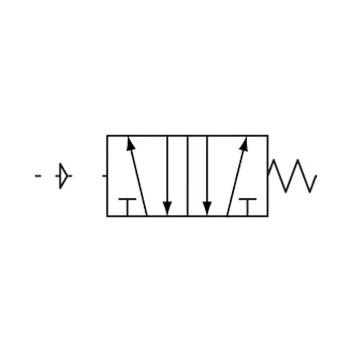 RIEGLER 5/2-Wegeventil, pneumatisch, »4A«, monostabil, M5_1