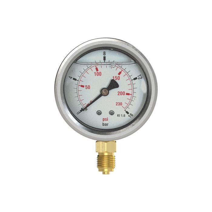 RIEGLER Glyzerinmano »pressure line«, G 1/4 unten, 0-2,5 bar/36 psi, Ø 63_1