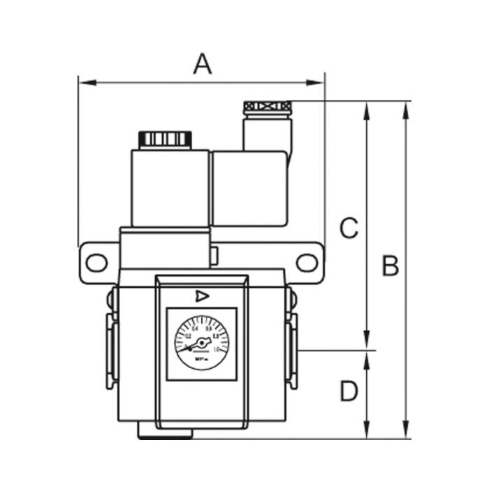 RIEGLER 3/2-Wege-Anfahrventil »G«, 24 V DC, BG 400, G 1/2, PE 2,5 - 9 bar_1