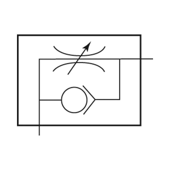 RIEGLER Drosselrückschlagventil, Abluft, G 1/8, Steckverbindung 8_4