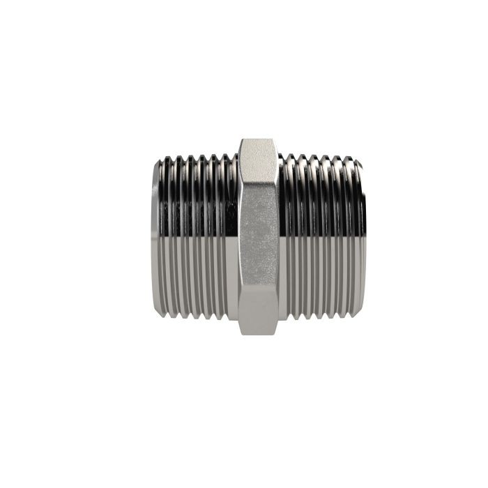 RIEGLER Doppelgewindenippel, R 1/8, AG, SW 12, ES 1.4408_1