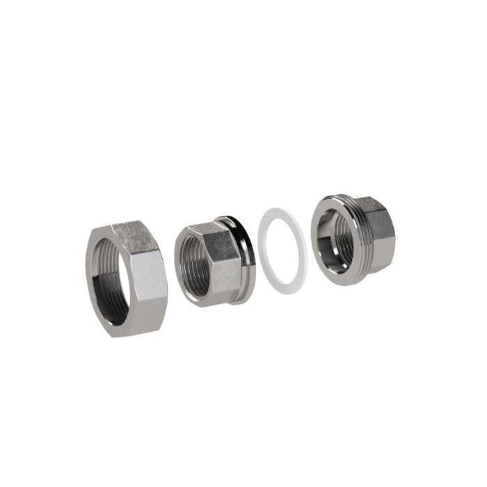 RIEGLER lös. Doppelgew.nippel, flachdich., G 1 1/2, IG, SW 72, ES 1.4408_3