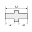 RIEGLER Doppelgewindenippel, R 1/4 a., R 1/2 a., SW 22, Edelstahl 1.4571_1