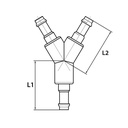 RIEGLER Y-Schlauchverbindungsstutzen, für Schlauch LW 6, Messing und POM_1