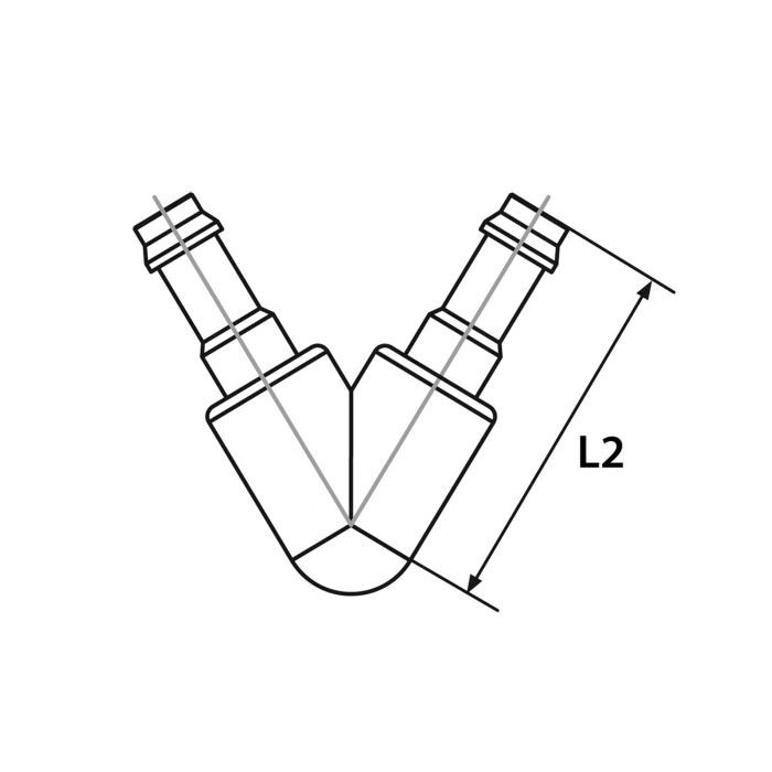 RIEGLER V-Schlauchverbindungsstutzen, für Schlauch LW 6, Messing und POM_1