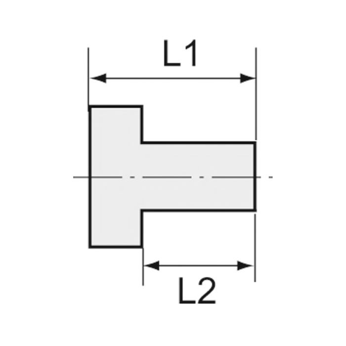 RIEGLER Reduziernippel kurz, G 1/4 a., M5 i., SW 17, Messing_1